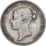 1877 Sixpence (No Die Number) - Victoria British Silver Coin - Nice