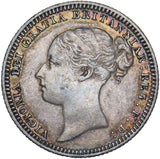 1880 Sixpence - Victoria British Silver Coin - Very Nice