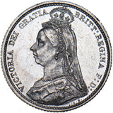 1887 Sixpence - Victoria British Silver Coin - Very Nice