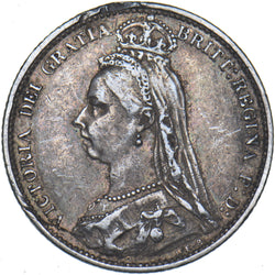 1887 Sixpence - Victoria British Silver Coin - Nice