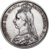 1892 Sixpence - Victoria British Silver Coin - Nice