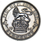 1926 Sixpence - George V British Silver Coin