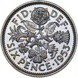 1953 Proof Sixpence - Elizabeth II British  Coin - Superb