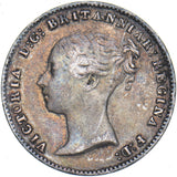 1845 Threepence - Victoria British Silver Coin - Nice