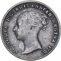 1850 Threepence - Victoria British Silver Coin