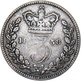 1858 Threepence - Victoria British Silver Coin
