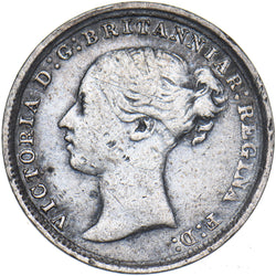 1870 Threepence - Victoria British Silver Coin