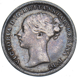 1872 Threepence - Victoria British Silver Coin