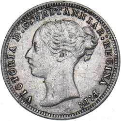 1876 Threepence - Victoria British Silver Coin - Nice