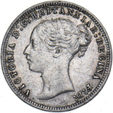 1876 Threepence - Victoria British Silver Coin - Nice