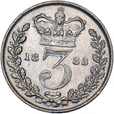 1883 Threepence - Victoria British Silver Coin - Nice
