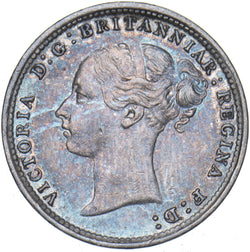 1885 Threepence - Victoria British Silver Coin - Very Nice