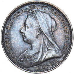 1893 Threepence - Victoria British Silver Coin - Very Nice