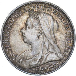 1897 Threepence - Victoria British Silver Coin - Very Nice