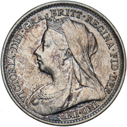 1898 Threepence - Victoria British Silver Coin - Nice