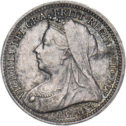1901 Threepence - Victoria British Silver Coin - Very Nice