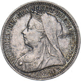1901 Threepence - Victoria British Silver Coin - Very Nice