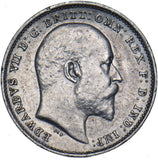 1902 Threepence - Edward VII British Silver Coin - Very Nice