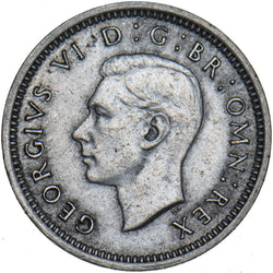 1943 Silver Threepence - George VI British Silver Coin - Very Nice