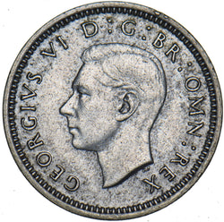 1944 Silver Threepence - George VI British Silver Coin - Nice