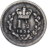 1834 Threehalfpence - William IV British Silver Coin