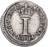 1718 Maundy Penny - George I British Silver Coin - Nice