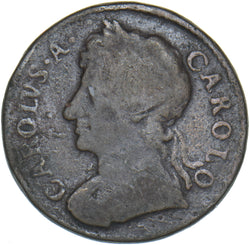 1674 Farthing - Charles II British Copper Coin