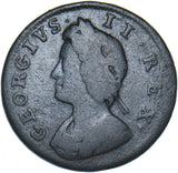 1731 Farthing - George II British Copper Coin