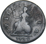 1739 Farthing - George II British Copper Coin