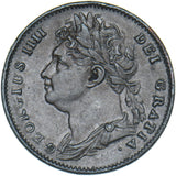 1822 Farthing - George IV British Copper Coin - Nice