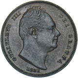 1831 Farthing - William IV British Copper Coin - Very Nice