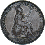 1834 Farthing - William IV British Copper Coin - Nice