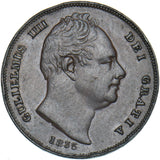 1835 Farthing - William IV British Copper Coin - Nice