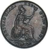 1840 Farthing - Victoria British Copper Coin - Nice