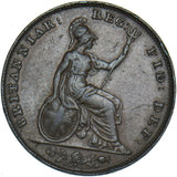 1847 Farthing - Victoria British Copper Coin - Nice