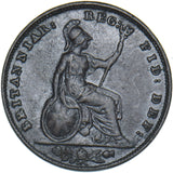 1849 Farthing - Victoria British Copper Coin - Nice