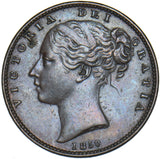 1850 Farthing - Victoria British Copper Coin - Very Nice
