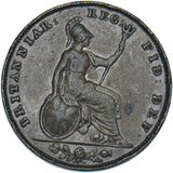 1853 Farthing - Victoria British Copper Coin - Nice