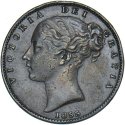 1855 Farthing - Victoria British Copper Coin - Nice