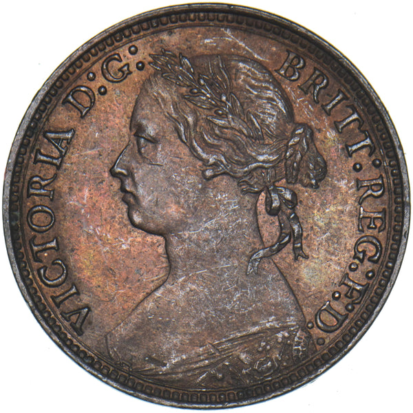 1879 Farthing - Victoria British Bronze Coin - Very Nice