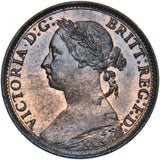 1884 Farthing - Victoria British Bronze Coin - Very Nice
