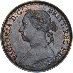 1887 Farthing - Victoria British Bronze Coin - Very Nice