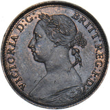 1887 Farthing - Victoria British Bronze Coin - Very Nice