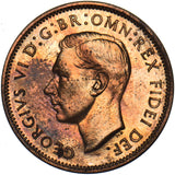 1950 Proof Farthing - George VI British Bronze Coin - Superb