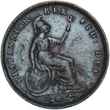 1827 Third Farthing - George IV British Copper Coin - Nice