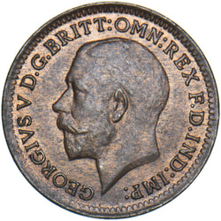 1913 Third Farthing - George V British Bronze Coin - Very Nice
