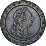 1797 Cartwheel Twopence - George III British Copper Coin