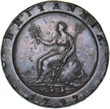 1797 Cartwheel Twopence - George III British Copper Coin