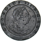 1797 Cartwheel Twopence - George III British Copper Coin