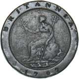 1797 Cartwheel Twopence - George III British Copper Coin